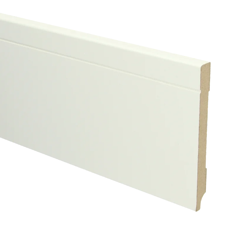MDF Tijdloze Plint 120x12 RAL 9010 Zuiver Wit 16092 Laatste Kans